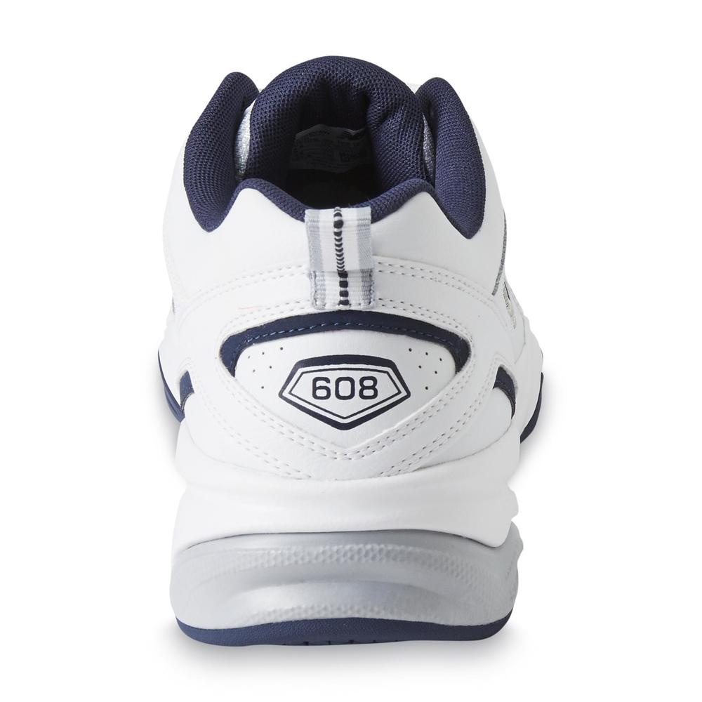 New Balance Men's 608v4 White/Navy Cross Trainer Athletic Shoe - Wide Width Available
