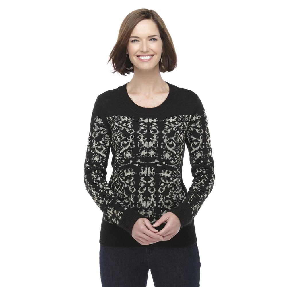 Jaclyn Smith Women's Brocade Sweater - Filigree