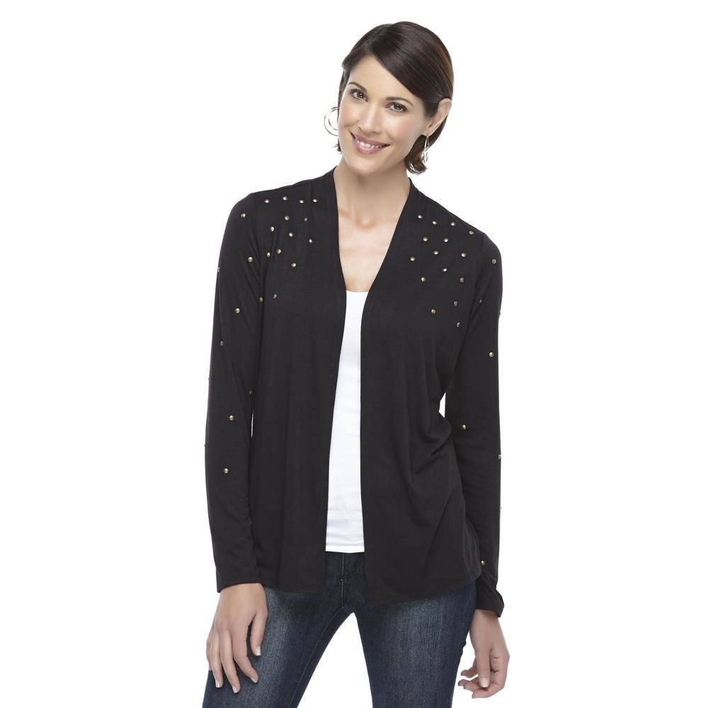 Jaclyn Smith Women's Open-Front Cardigan - Studded