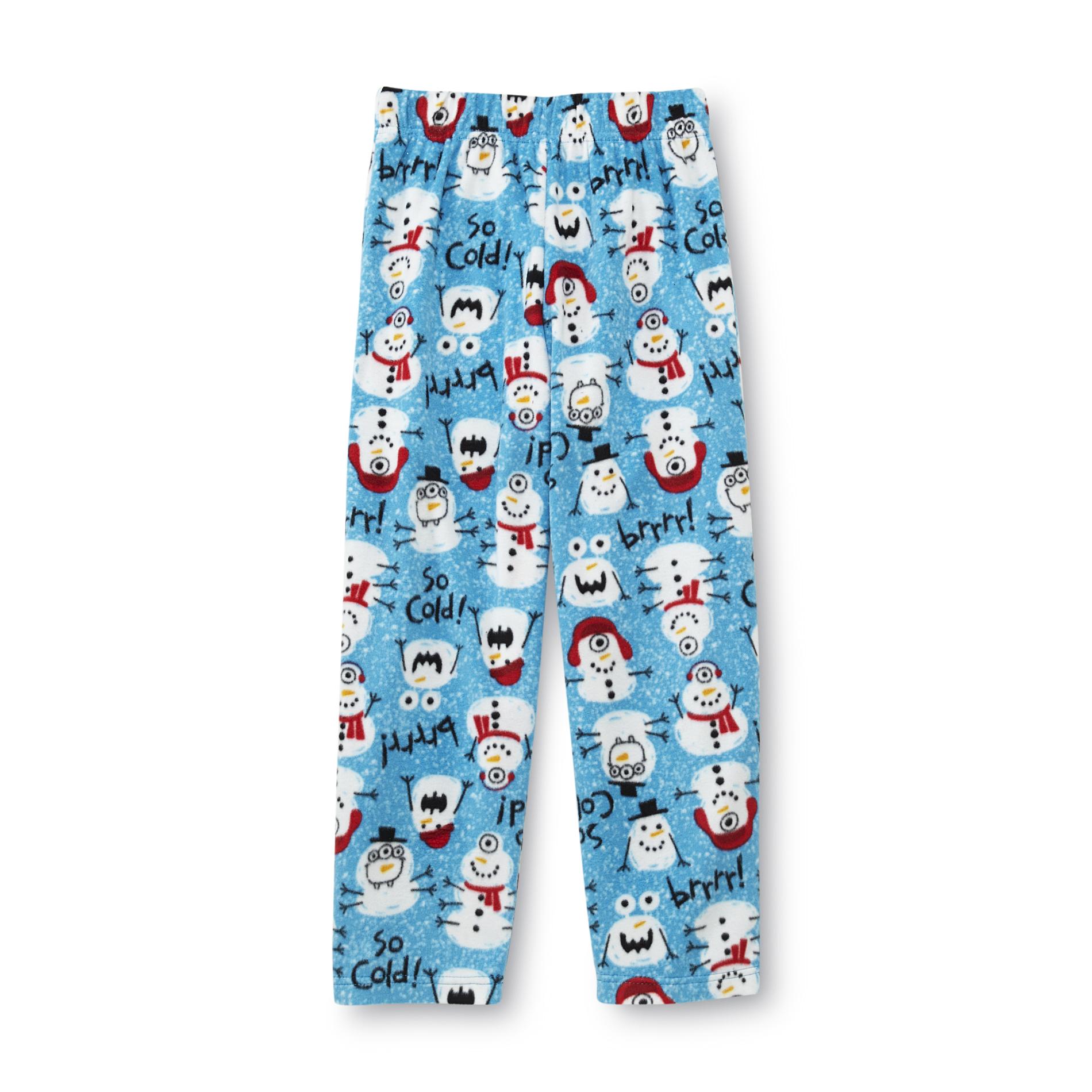 Joe Boxer Boy's Fleece Pajama Pants - Snowmen