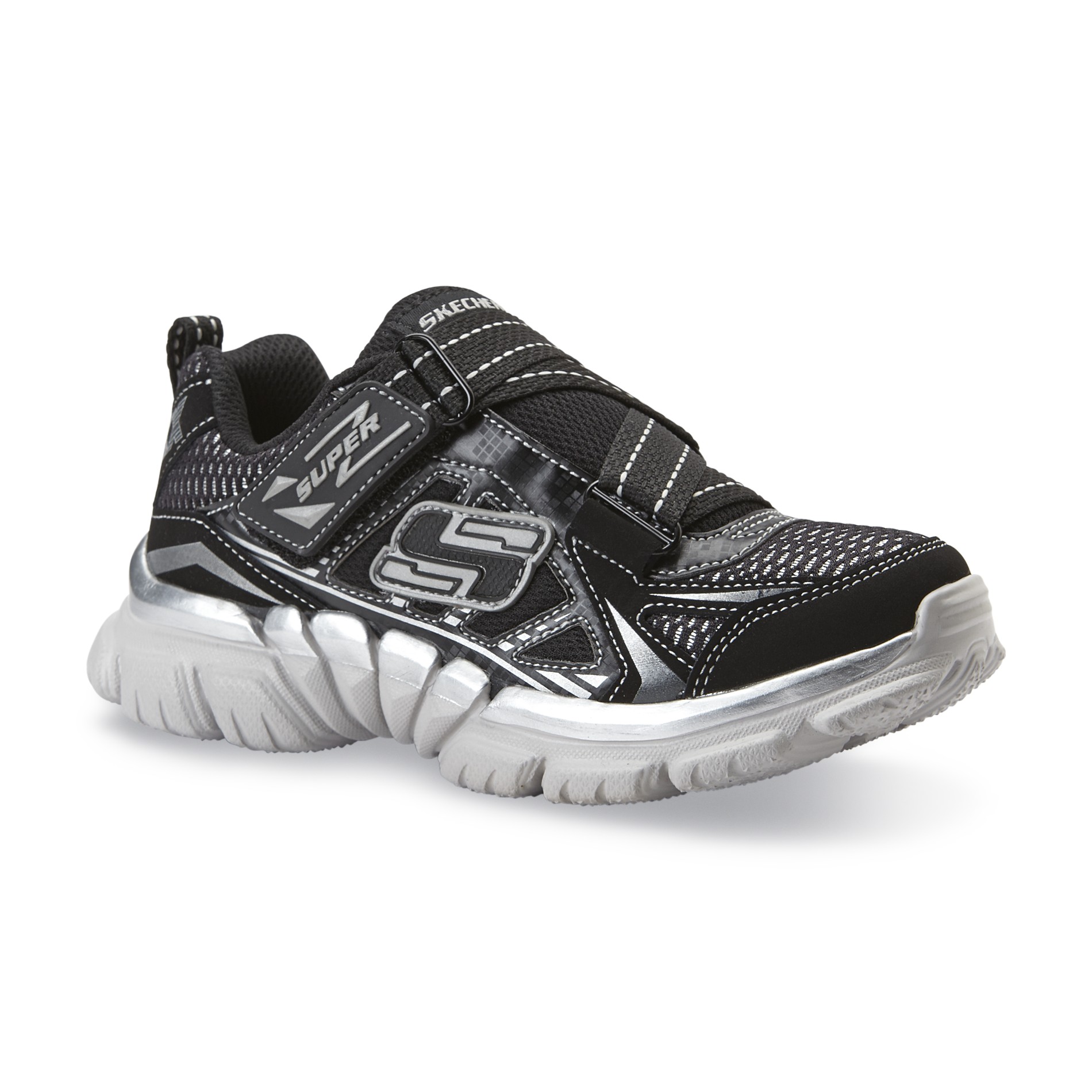 Skechers Boy's Tough Trax Quads Black/Silver Athletic Shoe