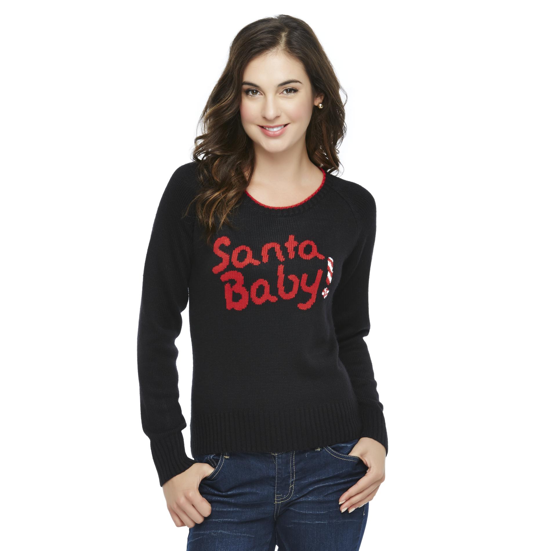 Route 66 Women's Scoop-Neck Christmas Sweater - Santa Baby