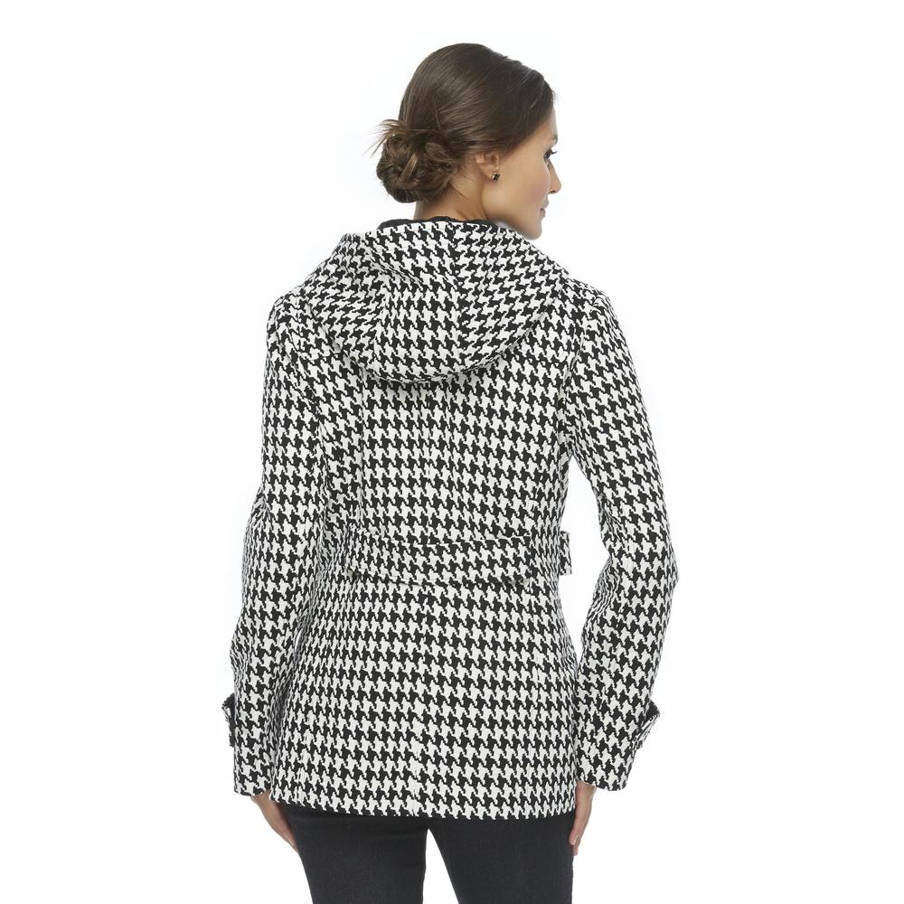Covington Women's Hooded Jacket - Houndstooth Check
