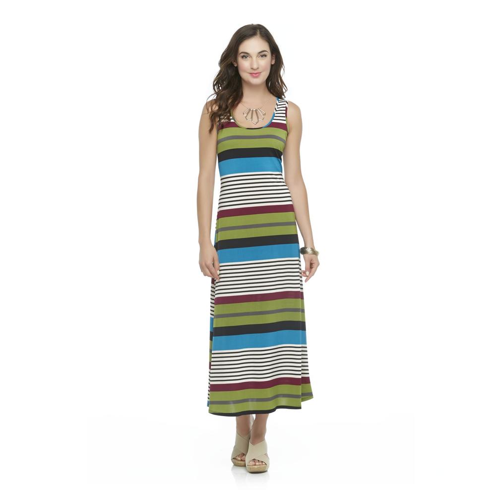 JBS Women's Sleeveless Knit Maxi Dress - Striped