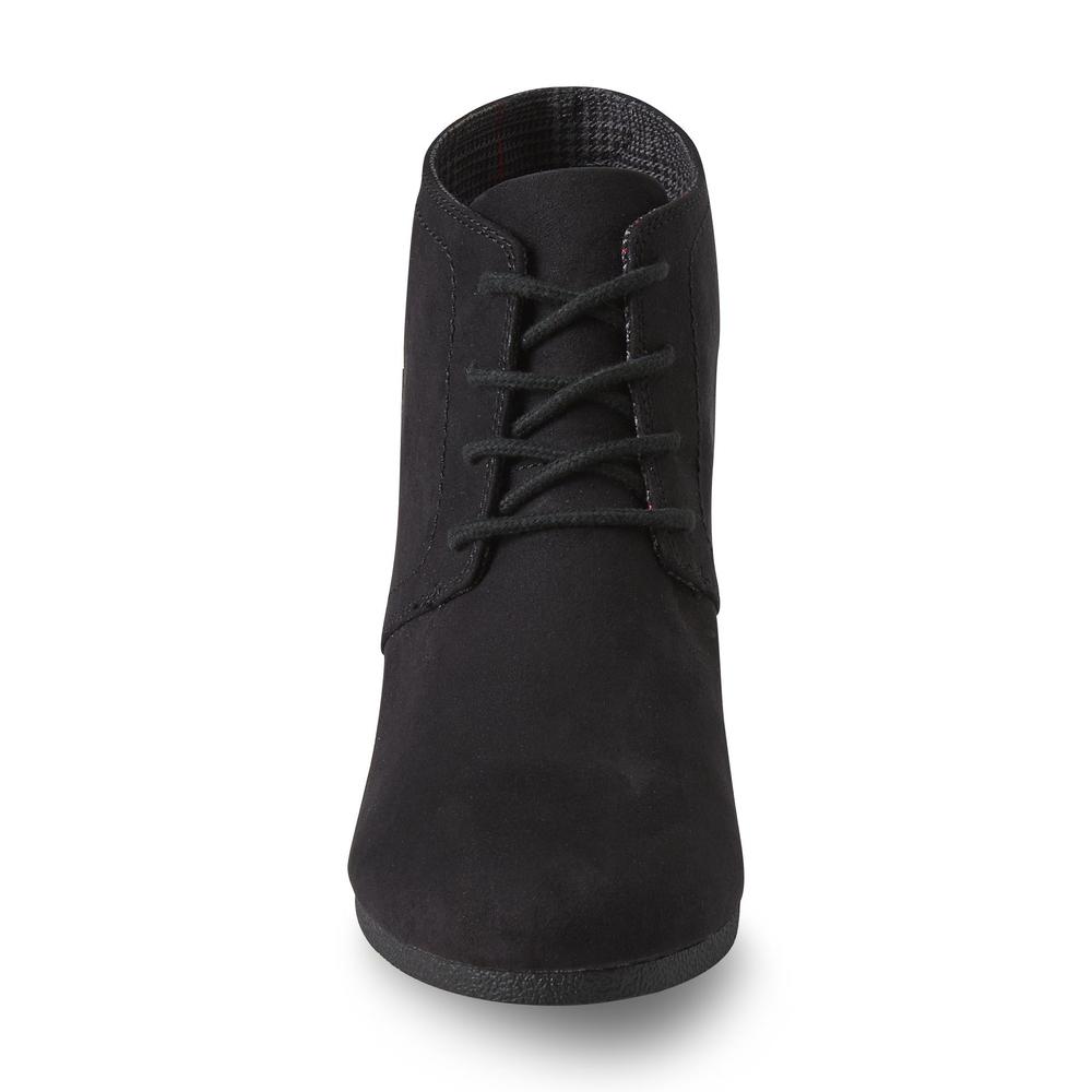 Route 66 Women's Emerson 2.5" Black Microsuede Wedge Bootie