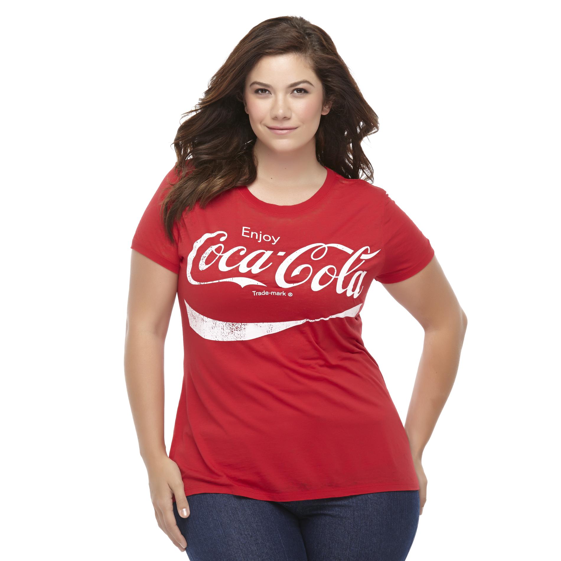 Coca-Cola Women's Plus Graphic Burnout Top