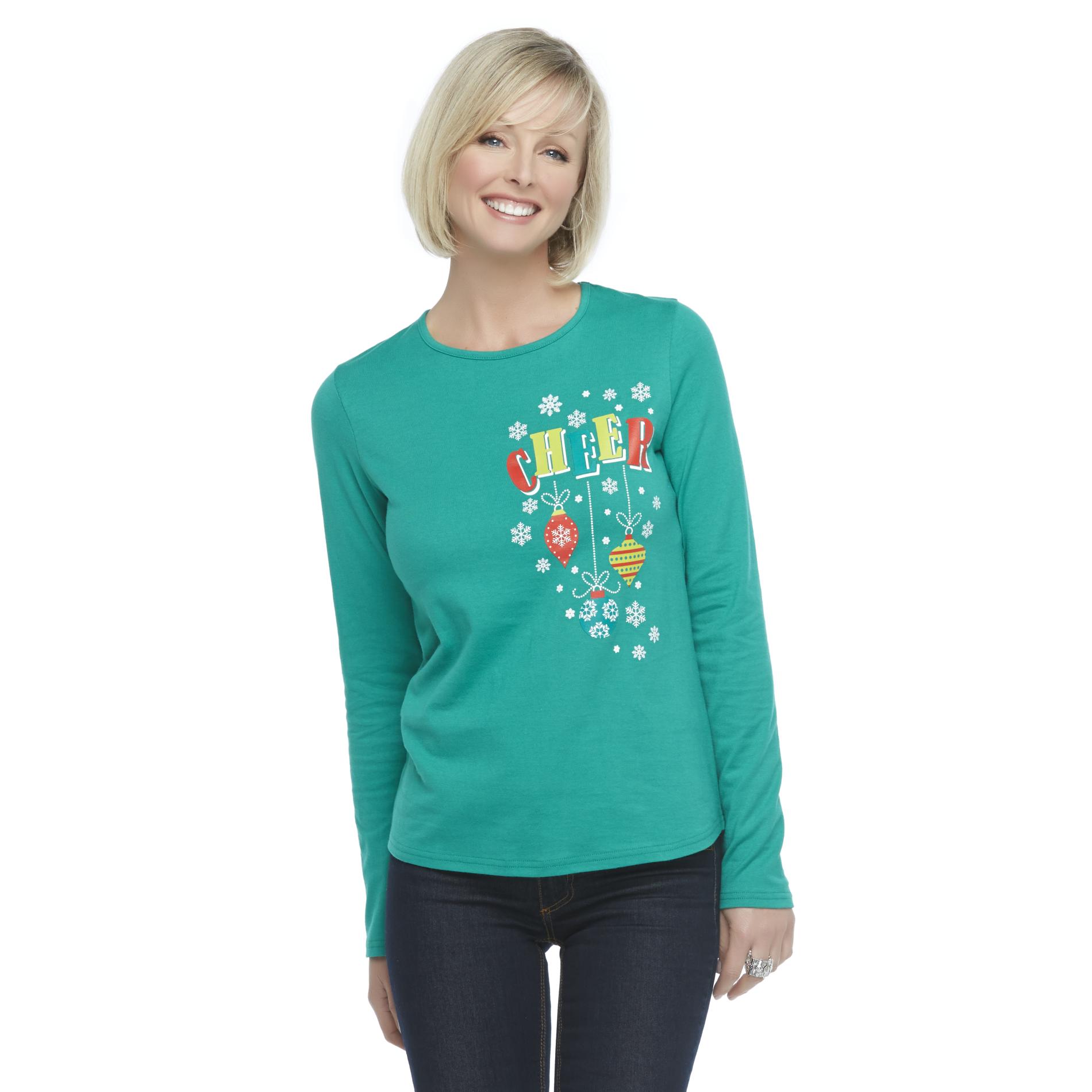 Holiday Editions Women's Graphic Top - Ornaments