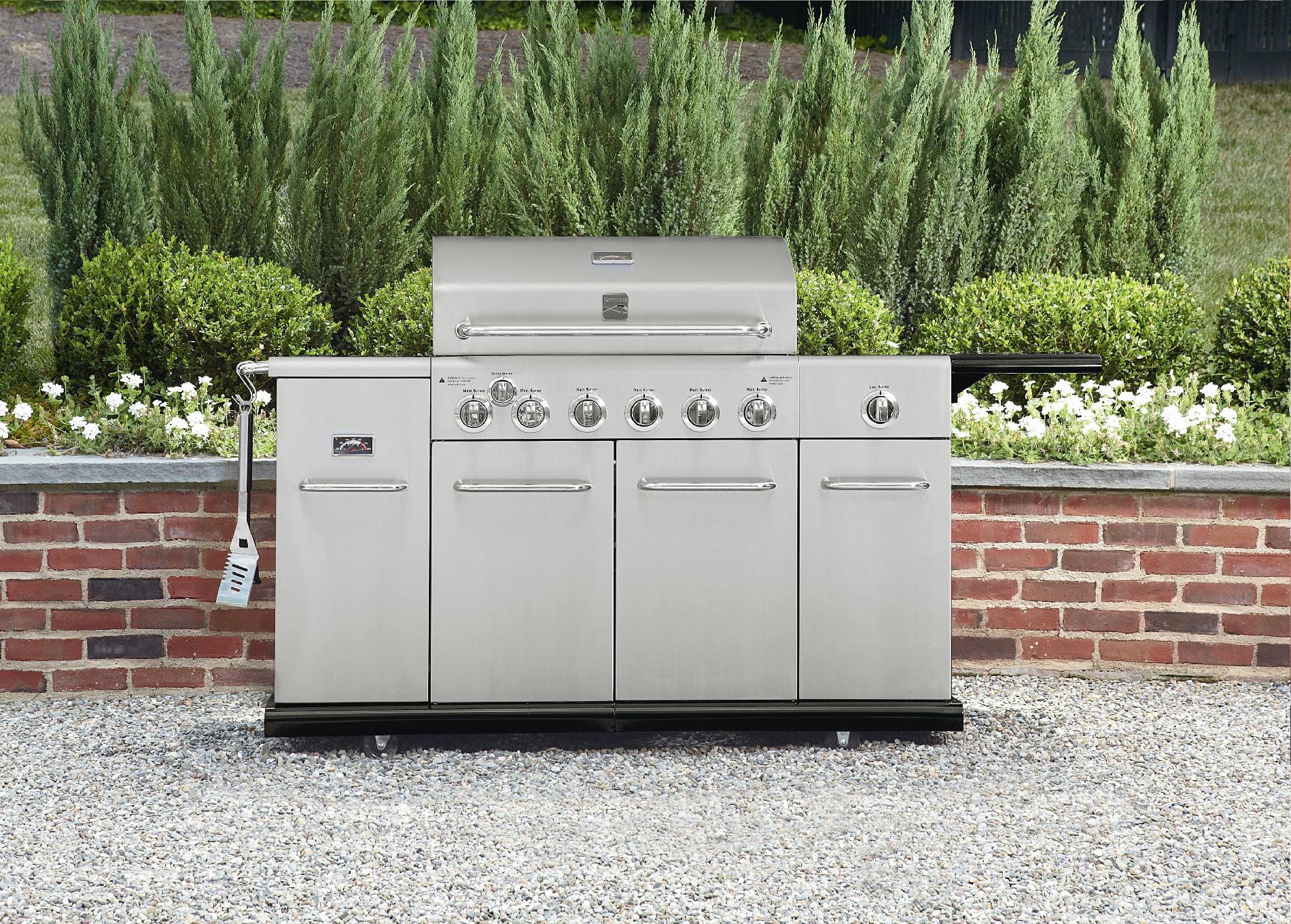 Kenmore 6 Burner Stainless Steel front Gas Grill With ...
