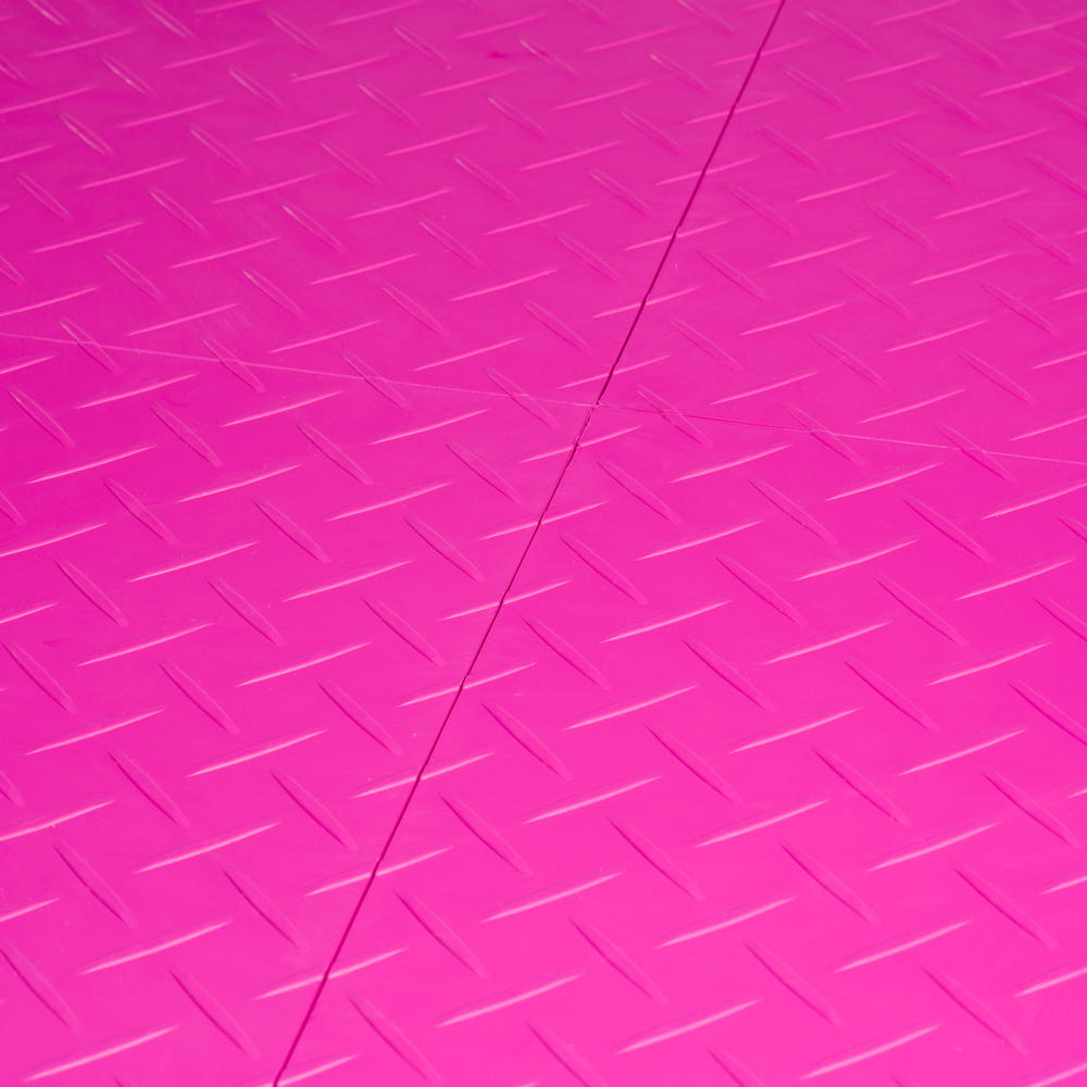 The Original Pink Box 12-inch x 12-inch  RaceDeck Diamond Pink Garage Flooring  4 Pack