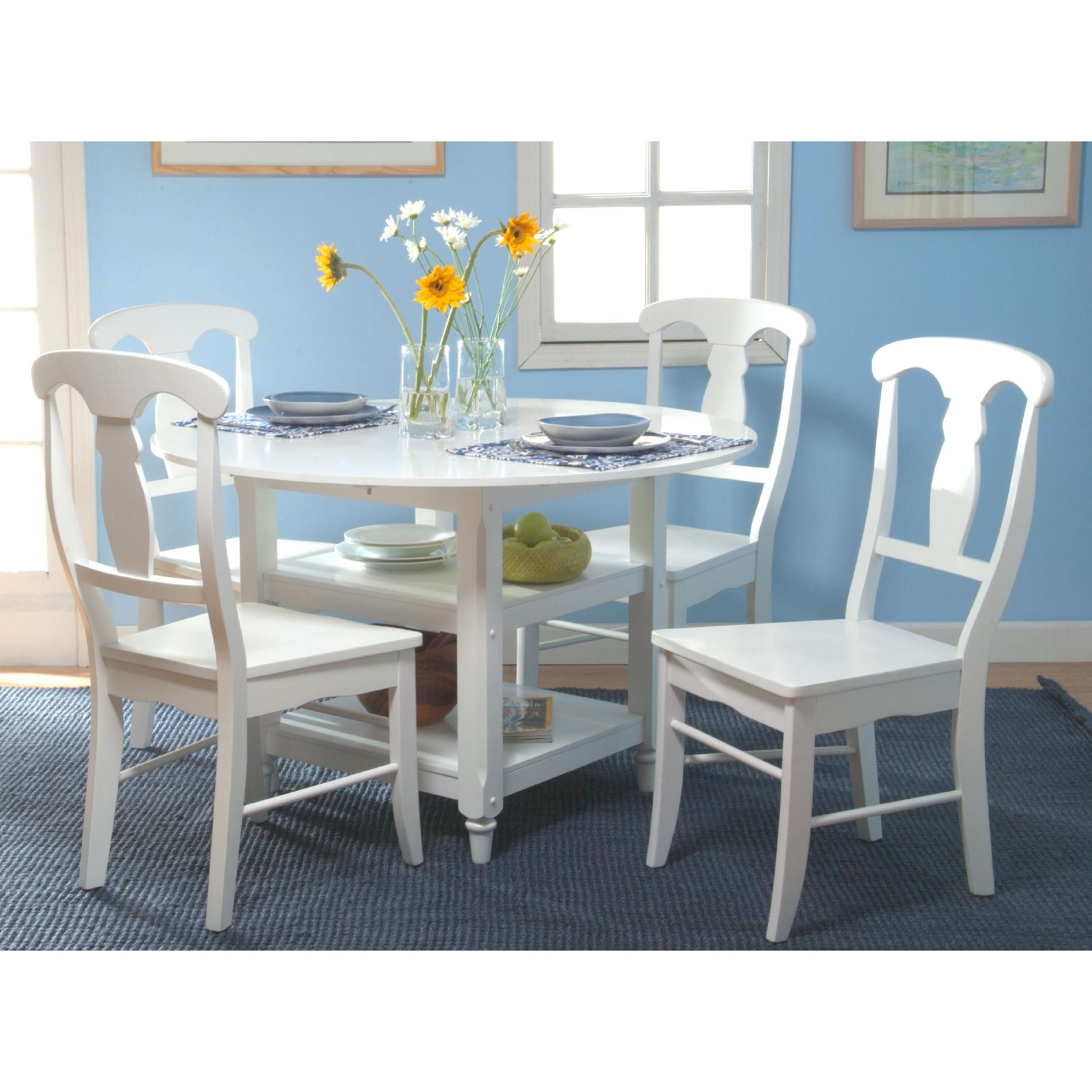 5 pc. Cottage Dining Set in White Finish