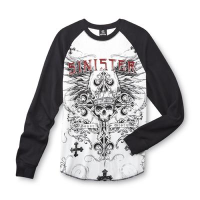 Sinister Men's Graphic Thermal Shirt - Skull & Cross