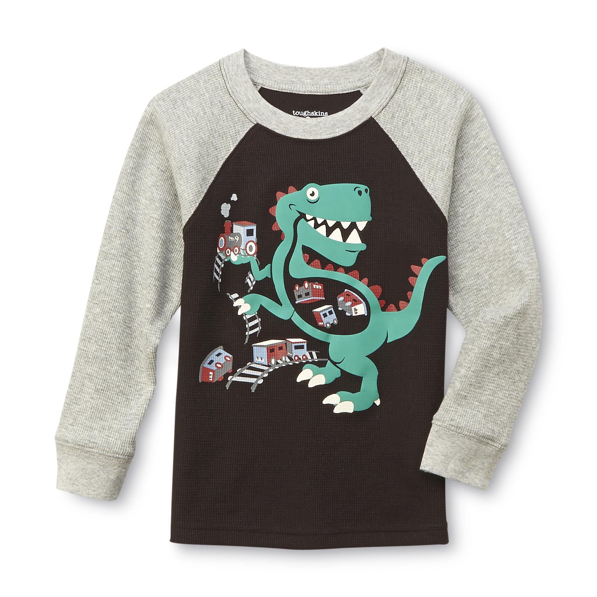 Toughskins Infant & Toddler Boy's Thermal Graphic Shirt - Hungry Dinosaur