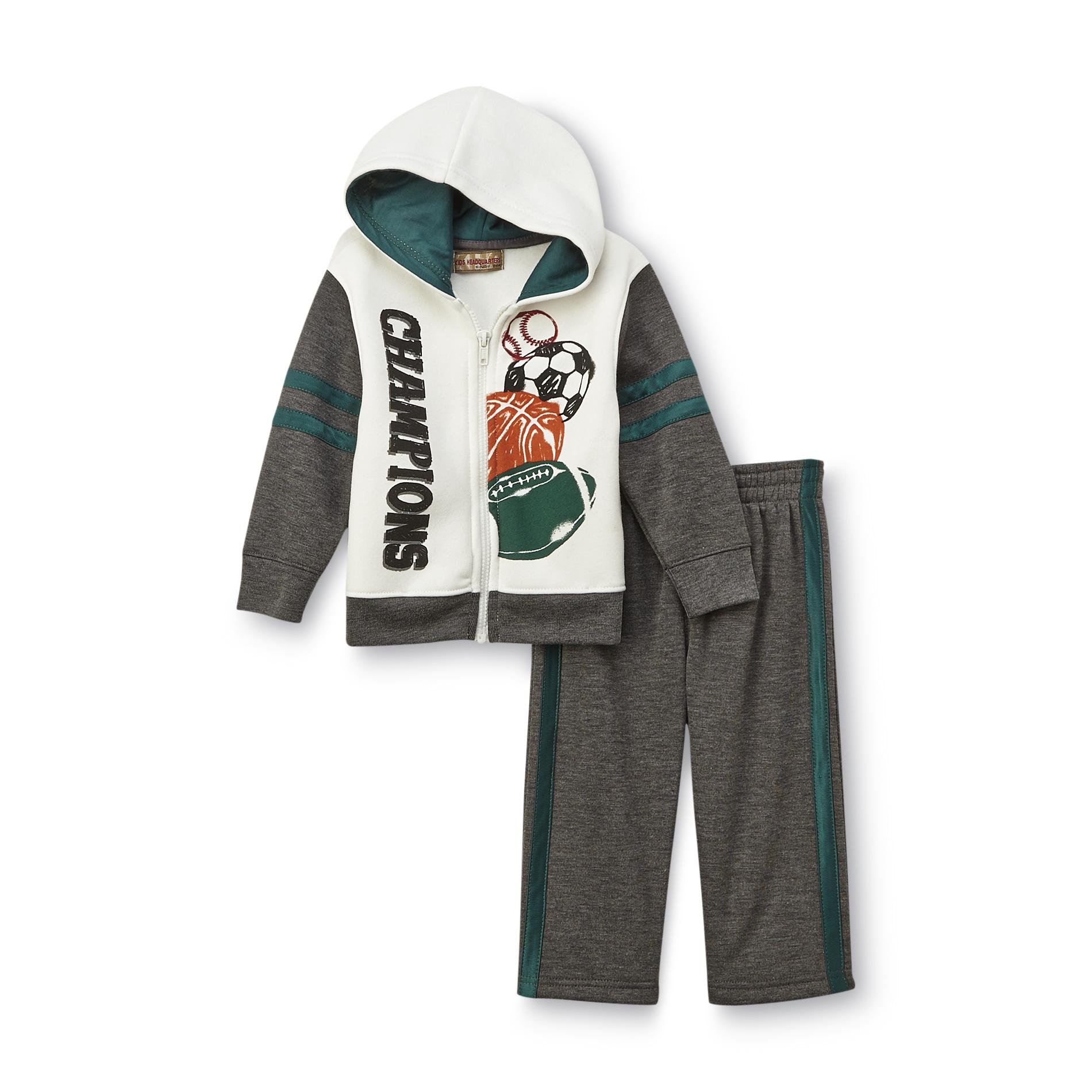 Kids Headquarters Infant & Toddler Boy's Hoodie Jacket & Active Pants - Sports
