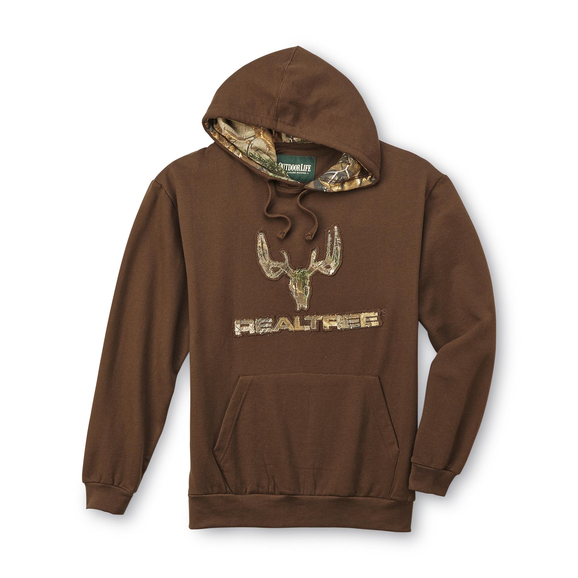 Outdoor Life Men's Realtree Hoodie - Embroidered Camo