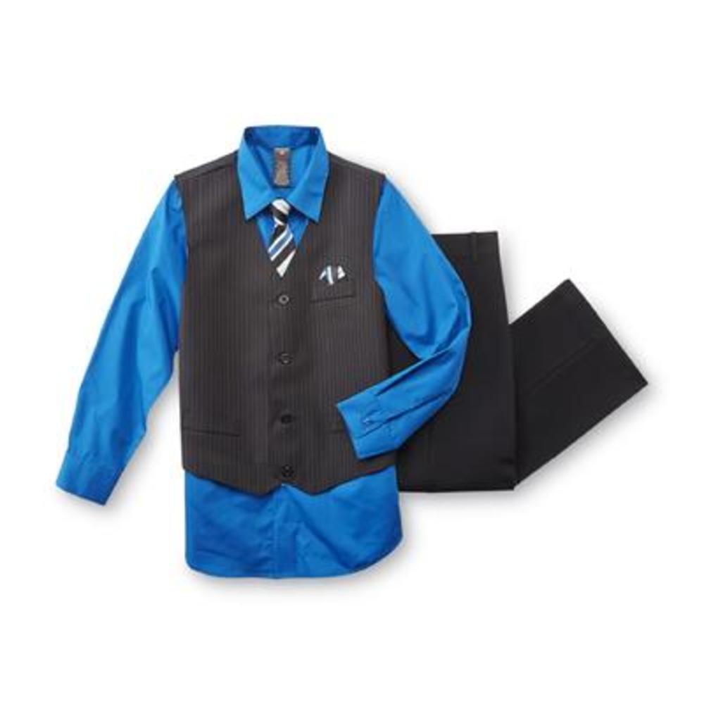 Dockers Boy's Vest  Trousers  Shirt & Tie - Pinstripe