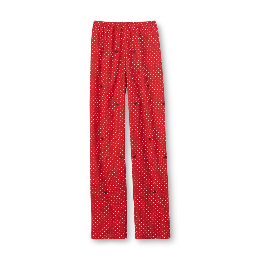 Laura Scott Women's Flannel Pajama Top & Pants - Dots & Bows