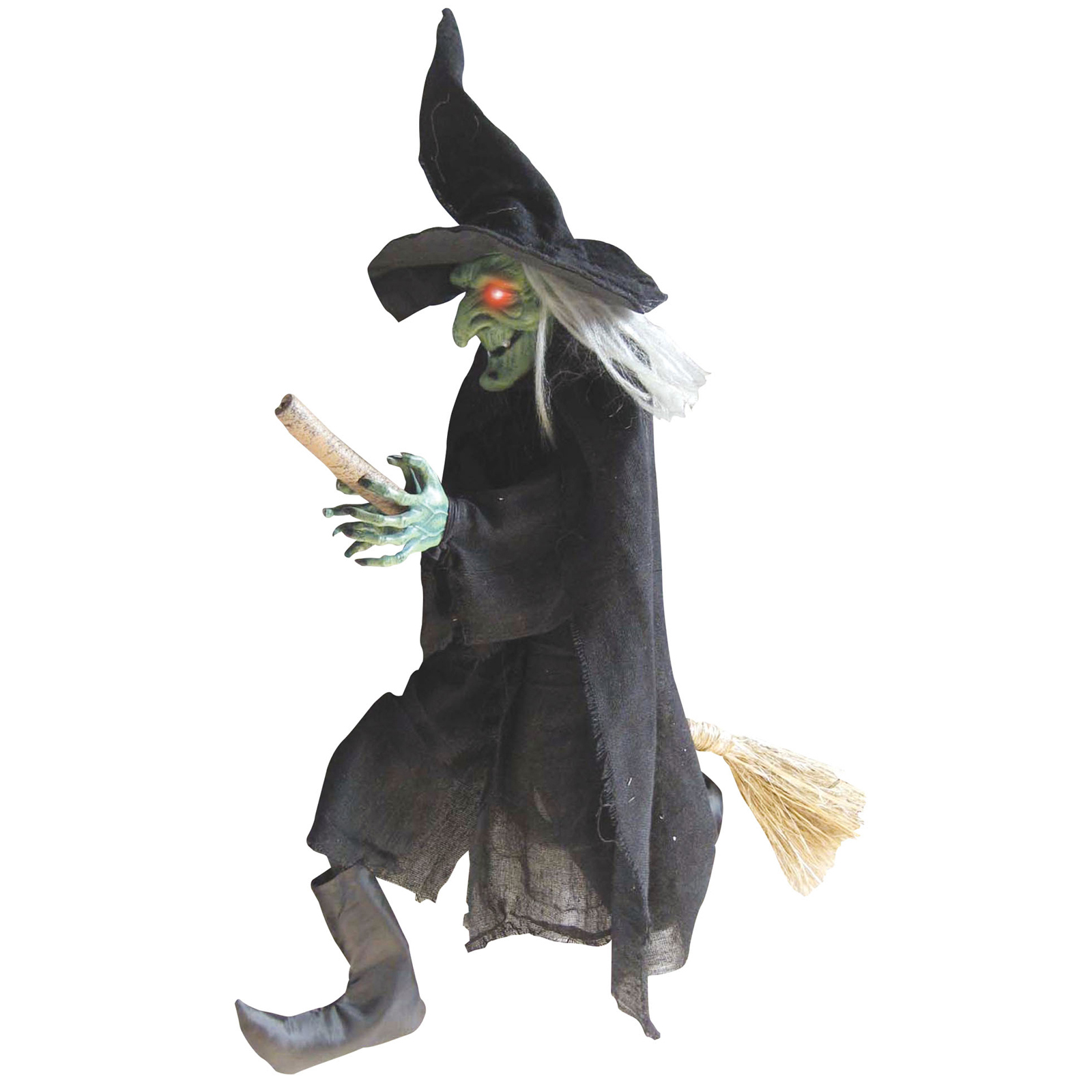 Witch Hanging On A Broom Halloween D&#233;cor