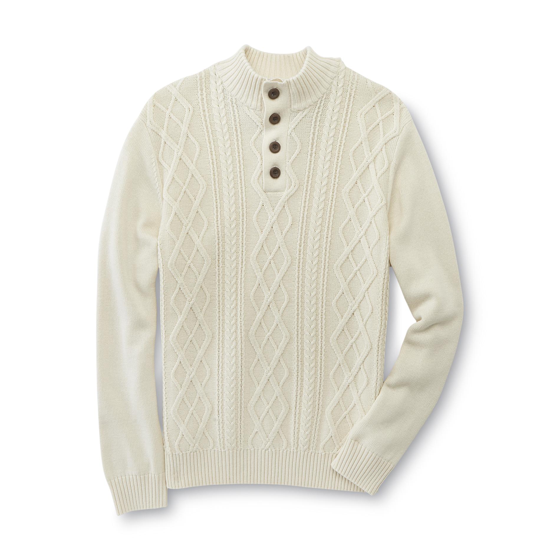 Northwest Territory Men's Mock Neck Sweater - Cable Knit