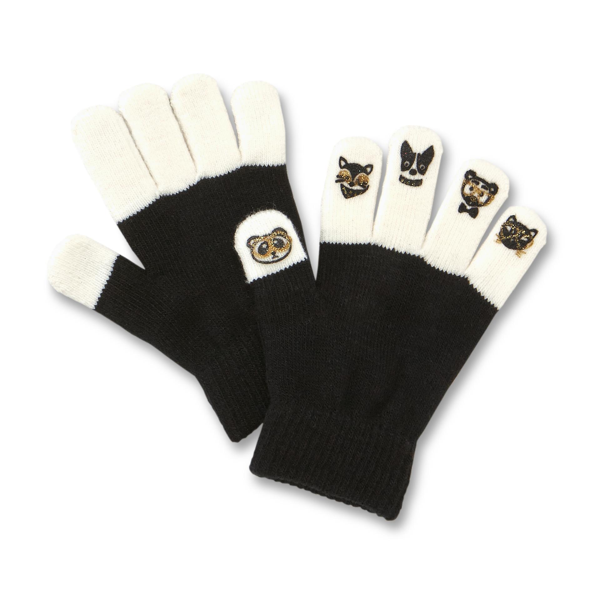 Joe Boxer Junior's Graphic Stretch Gloves - Cats & Dogs