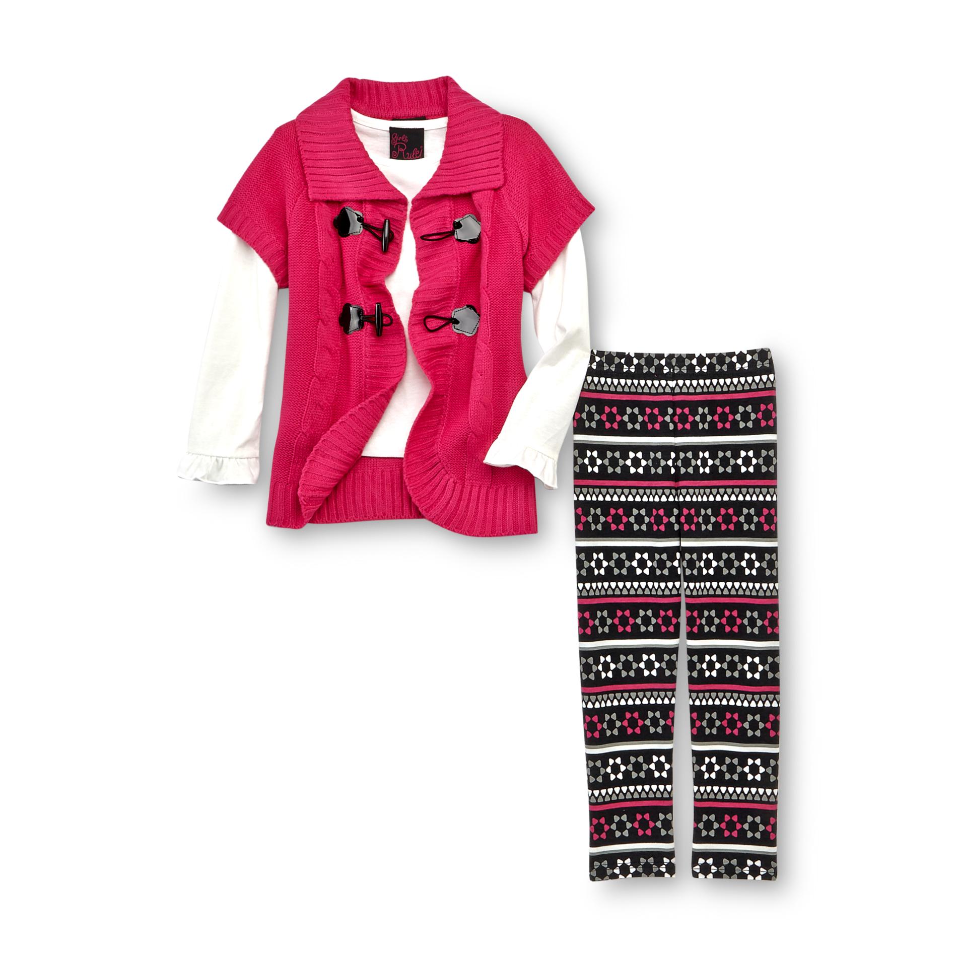 Girls Rule Girl's Sweater  Top & Leggings - Geometric