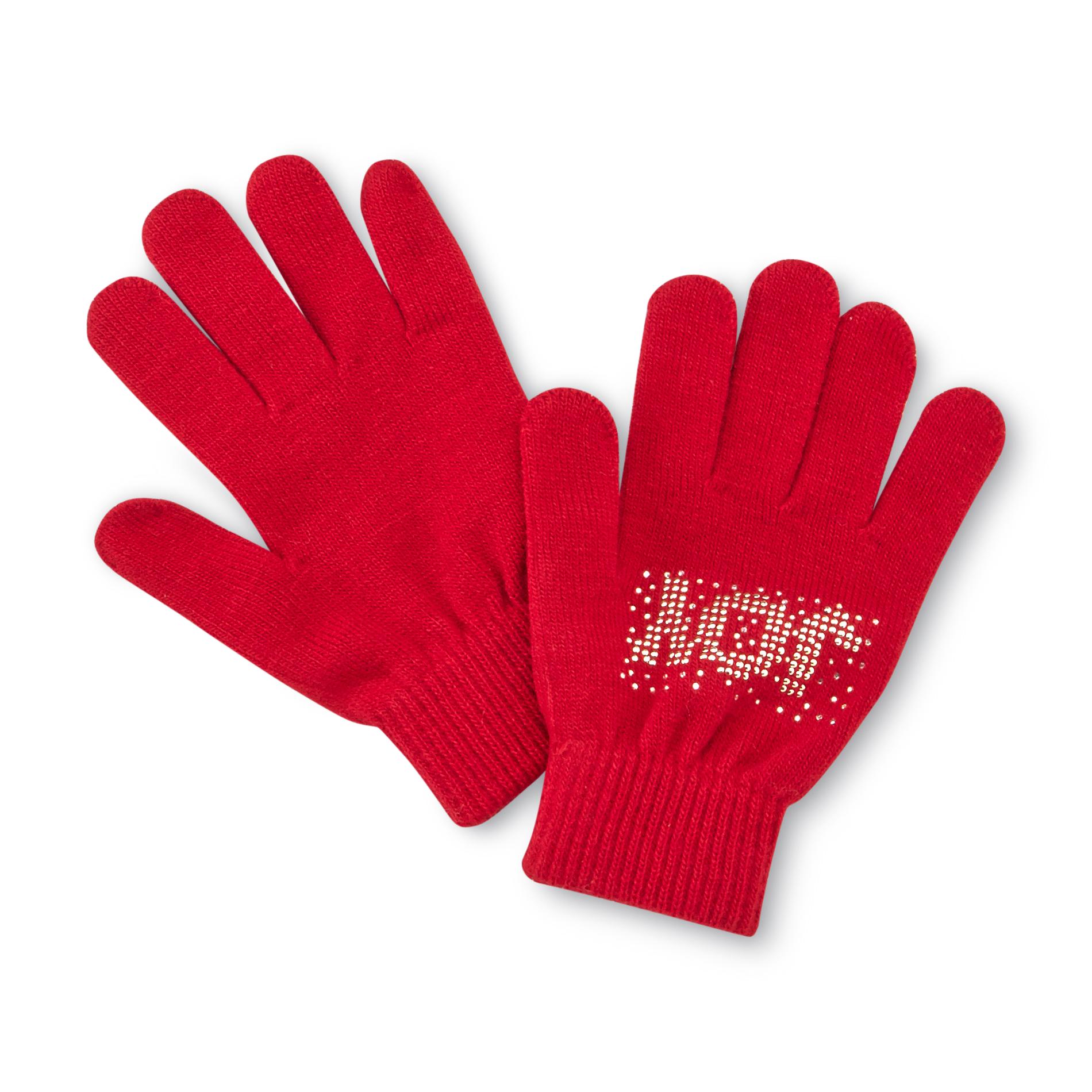 Joe Boxer Junior's Graphic Stretch Gloves - Love