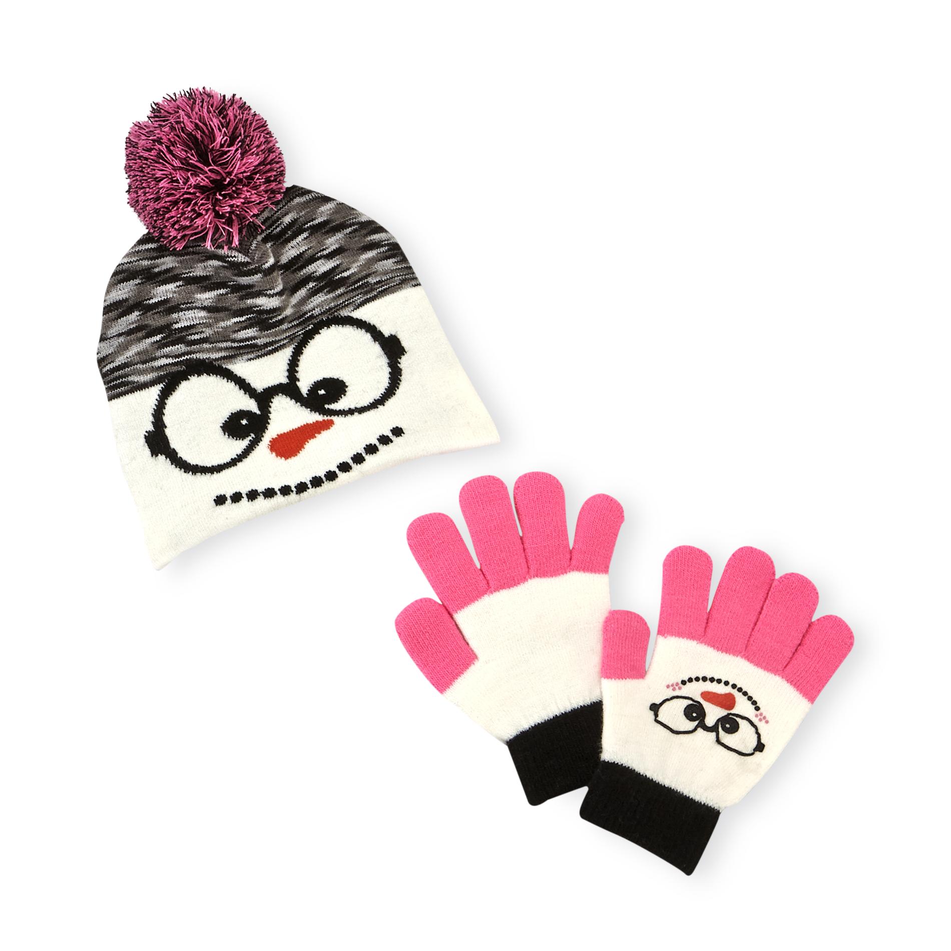 Joe Boxer Junior's Winter Hat & Gloves - Snowman
