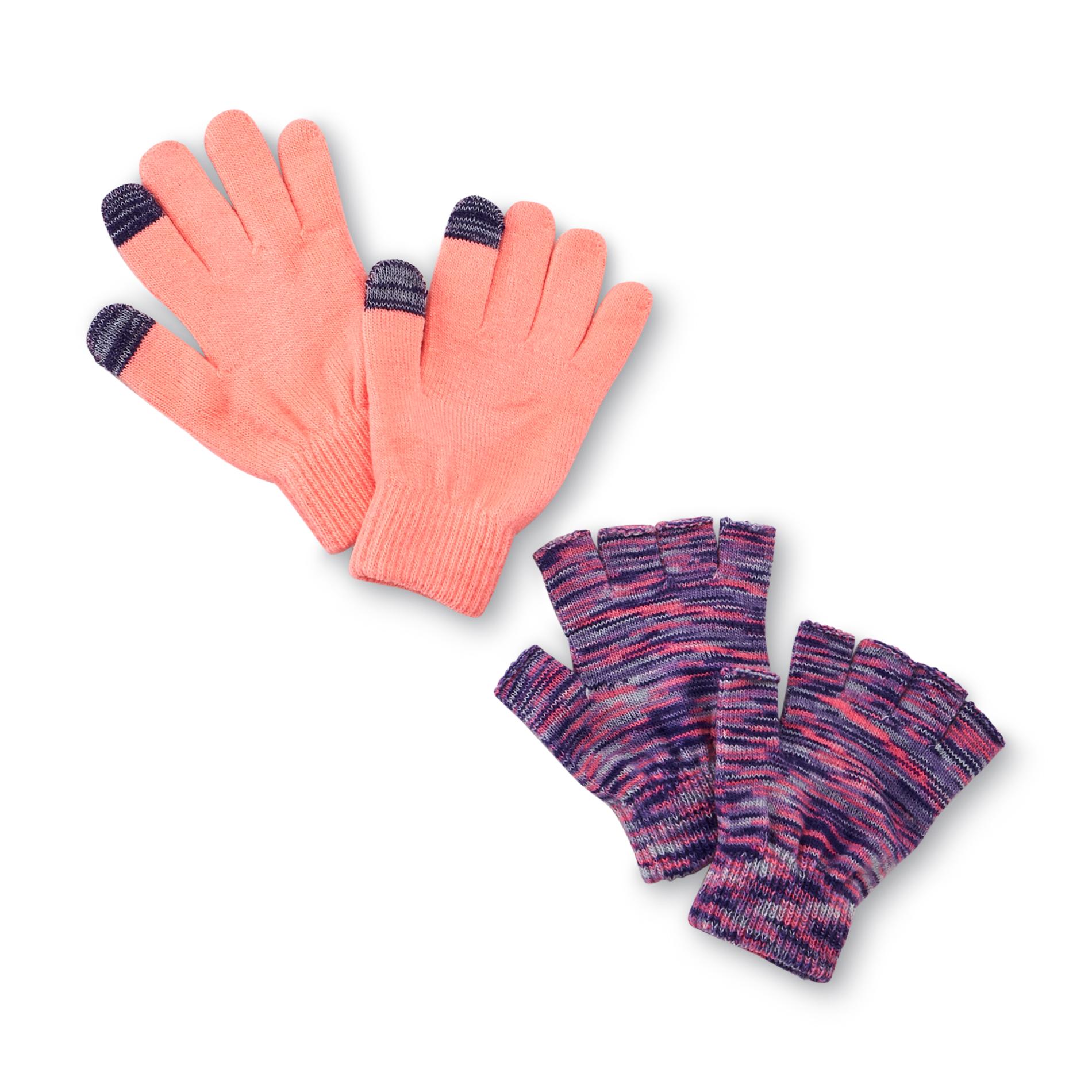 Joe Boxer Junior's 2-Pairs Stretch Gloves - Space-Dyed