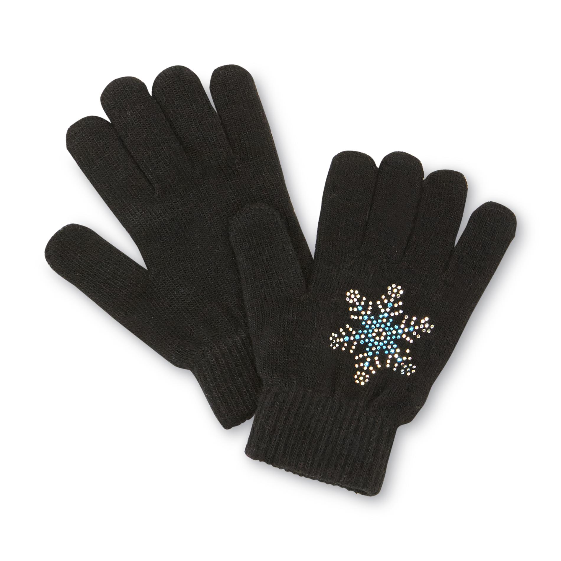 Joe Boxer Junior's Graphic Stretch Gloves - Snowflakes