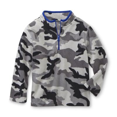 Toughskins Boy's Quarter-Zip Fleece Pullover - Camouflage
