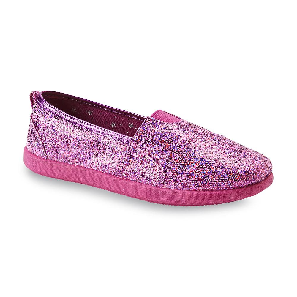 Joe Boxer Girl's Brooklyn Pink Canvas Shoe - Glitter
