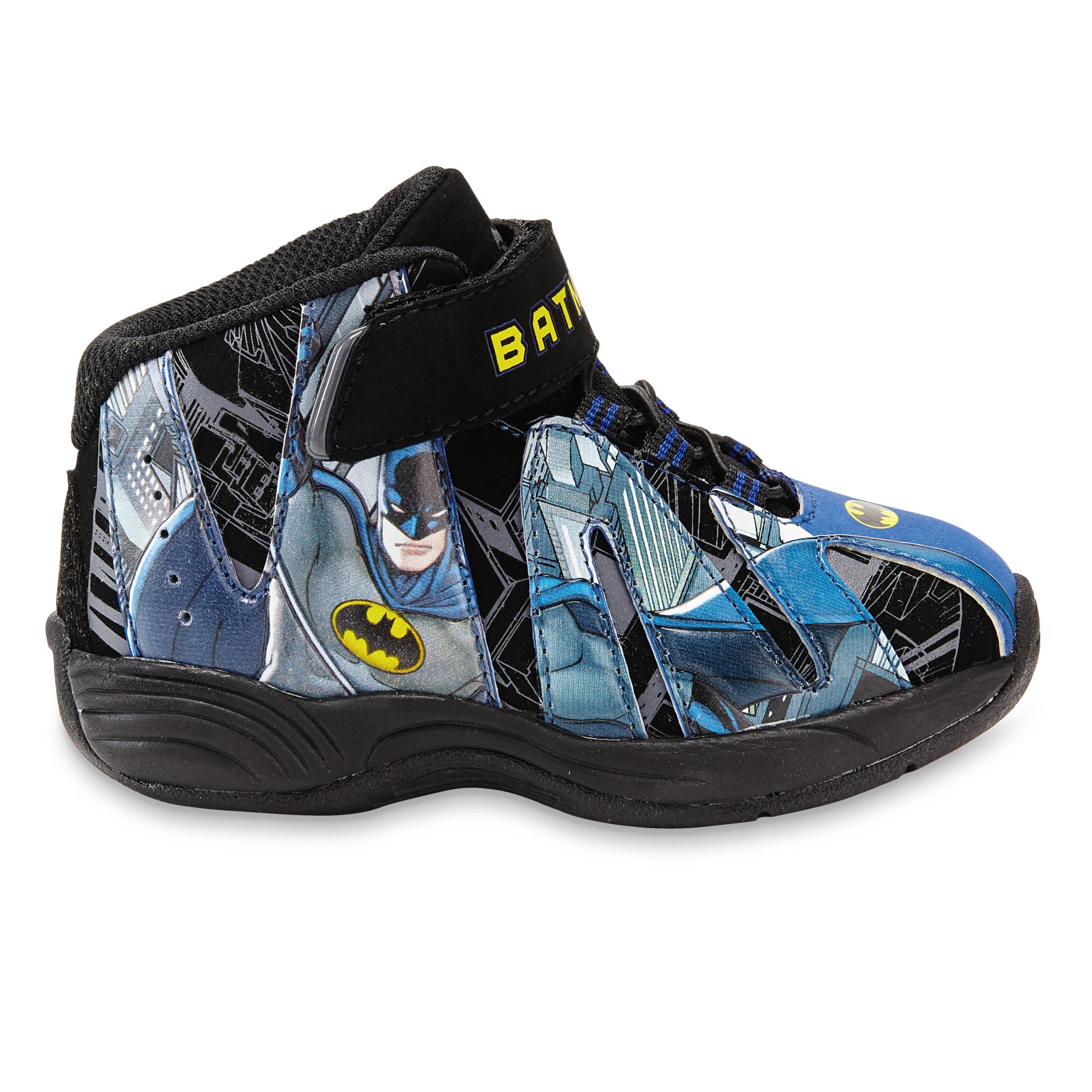 DC Comics Batman Toddler Boy's High-Top Basketball Shoe - Black/Blue