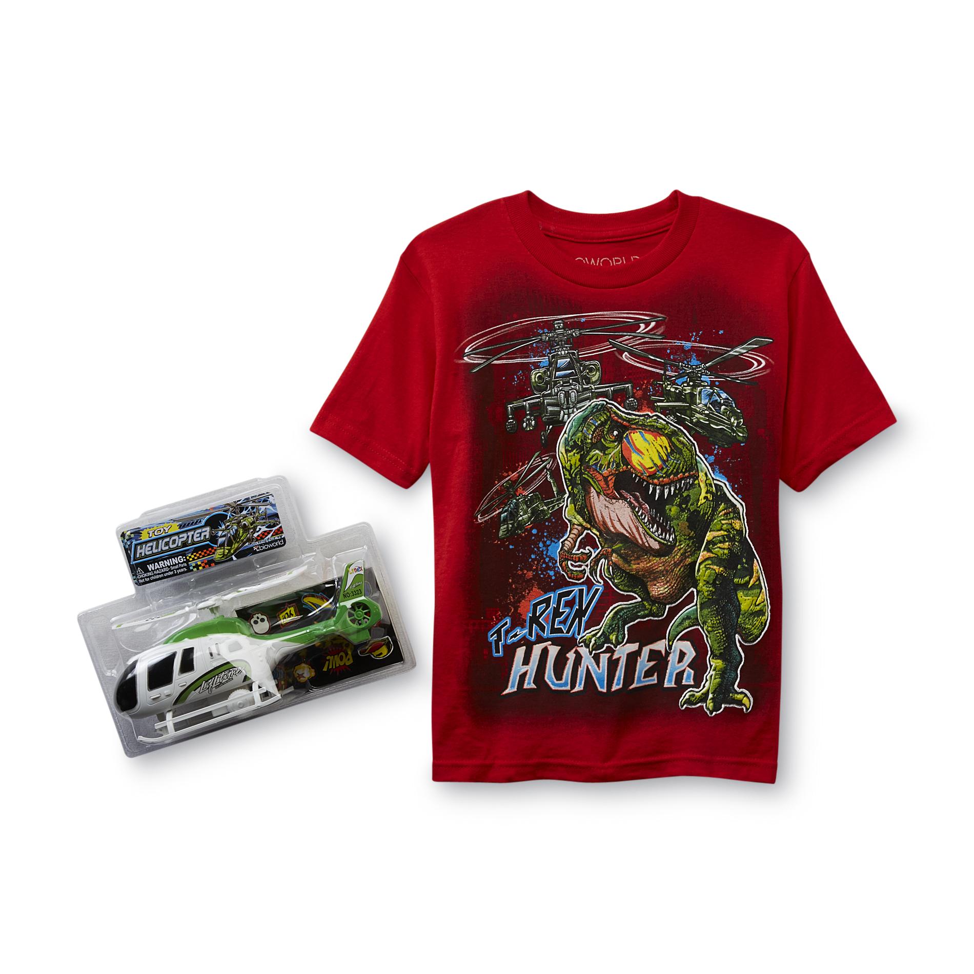 Boy's Graphic T-Shirt & Water Blaster Toy - Shark