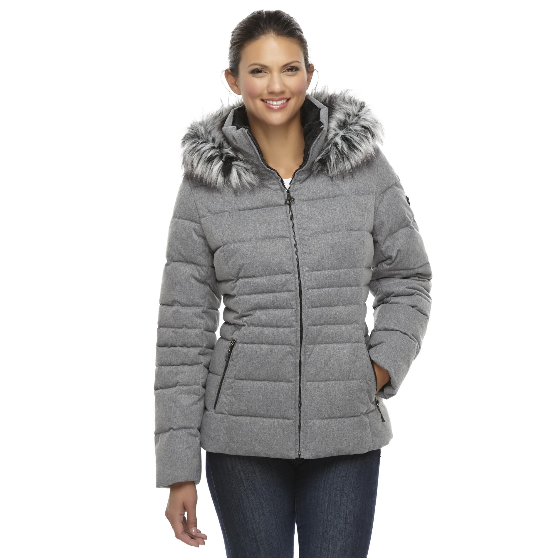 thumbnail image 2 of JBC Women's Quilted Water Repellent Winter Jacket / Coat – Diamond Stitching, Zip, Sizes 10-24 2 of 6