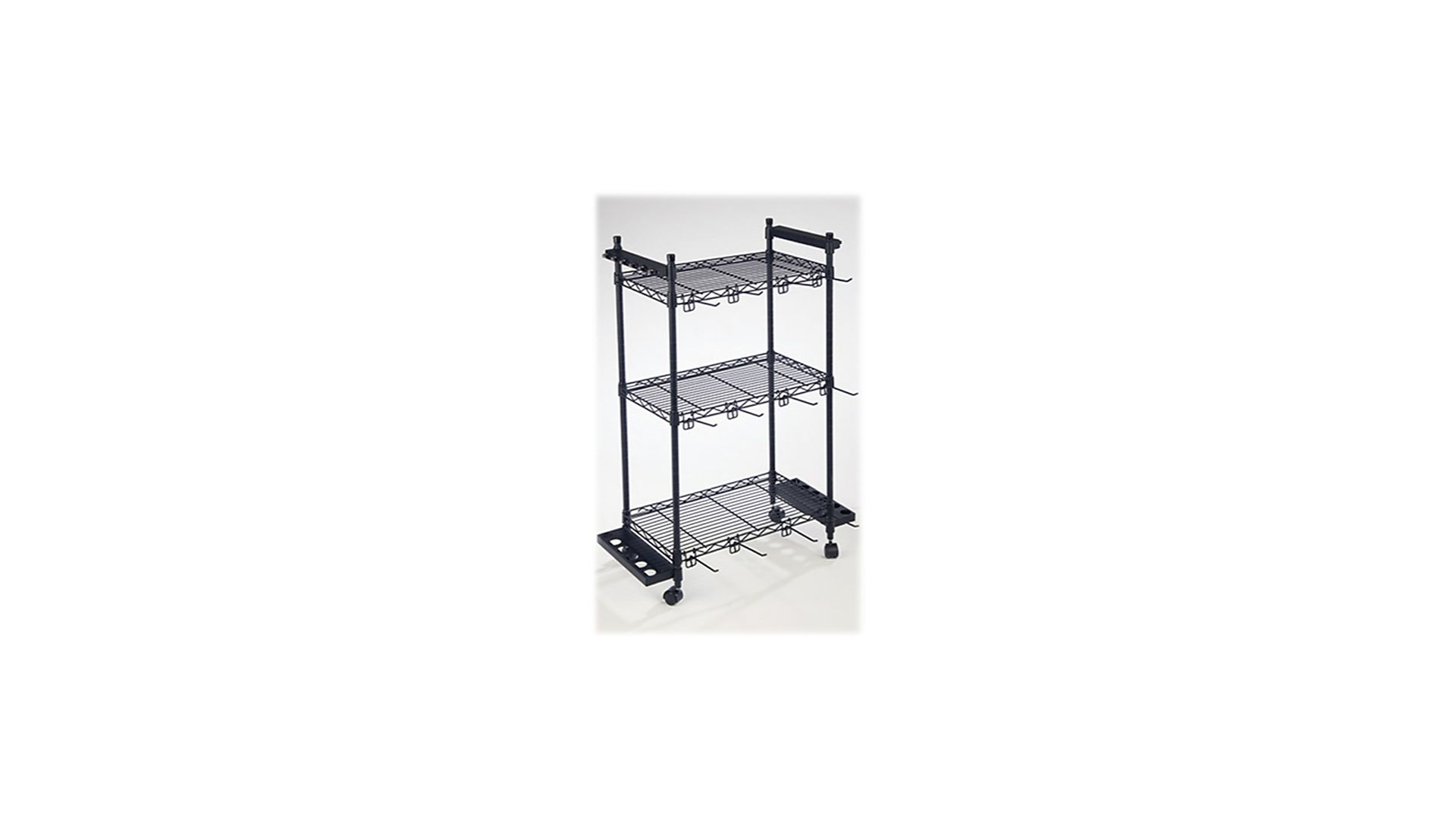 Organized Fishing Tackle Trolley Rolling Wire Rack The Ultimate Fishing Organizer