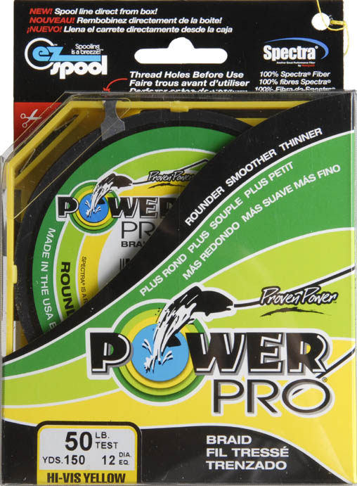 Power Pro Braided Line Yellow 150 yds. - 50 lb. Test