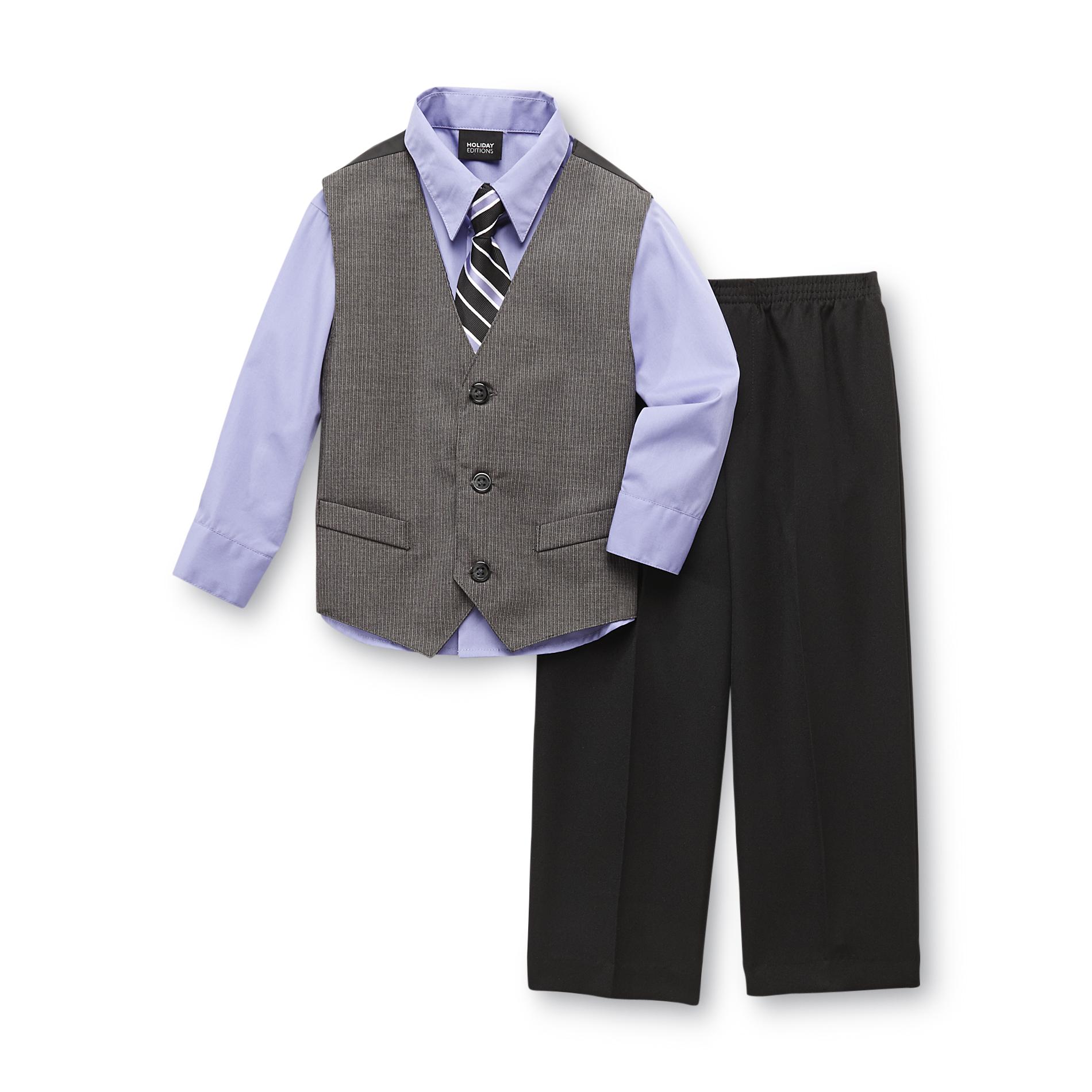 Holiday Editions Infant & Toddler Boy's 4-Piece Suit - Pinstriped