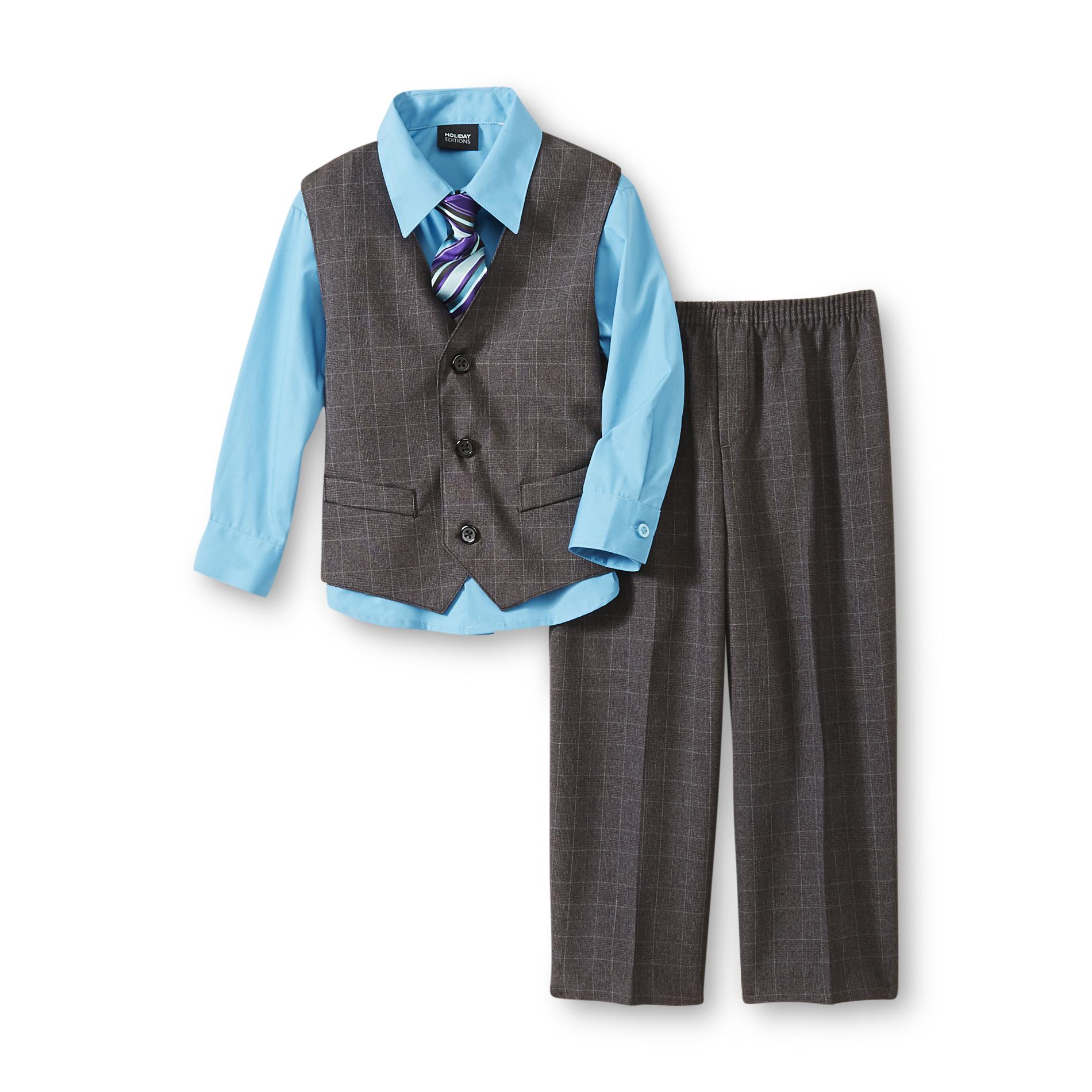 Holiday Editions Infant & Toddler Boy's 4-Piece Suit - Checkered