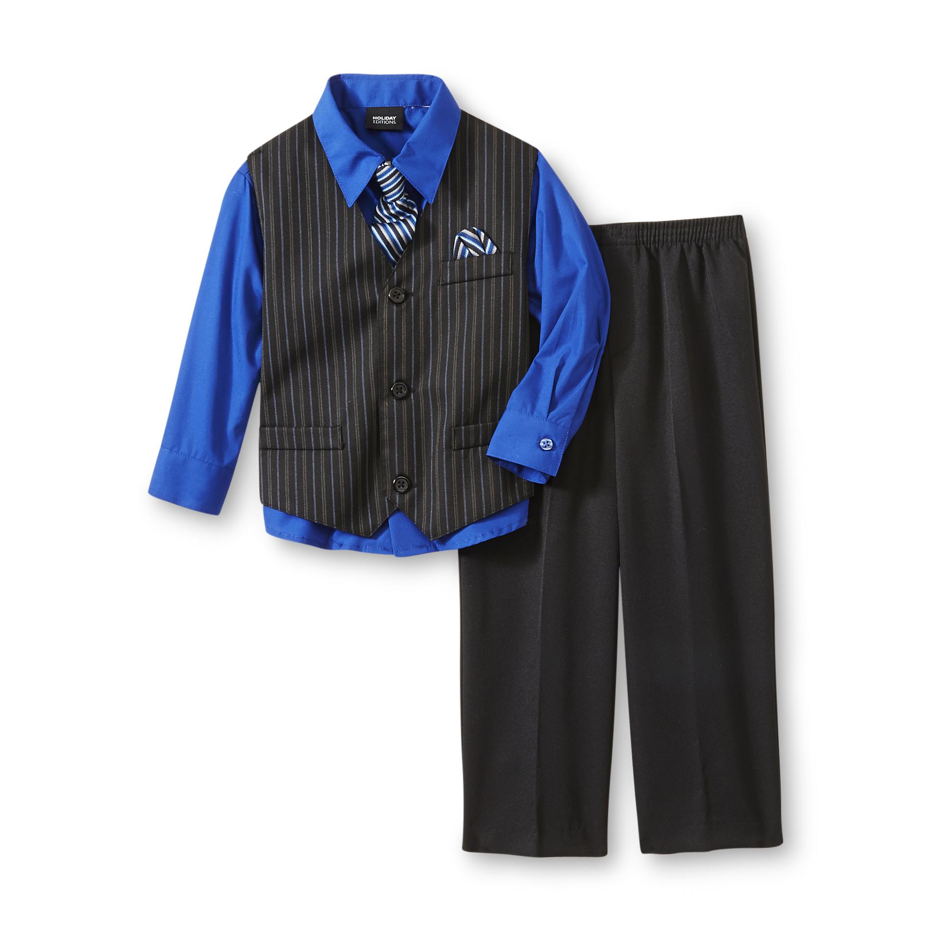 Holiday Editions Infant & Toddler Boy's 4-Piece Suit - Pinstriped