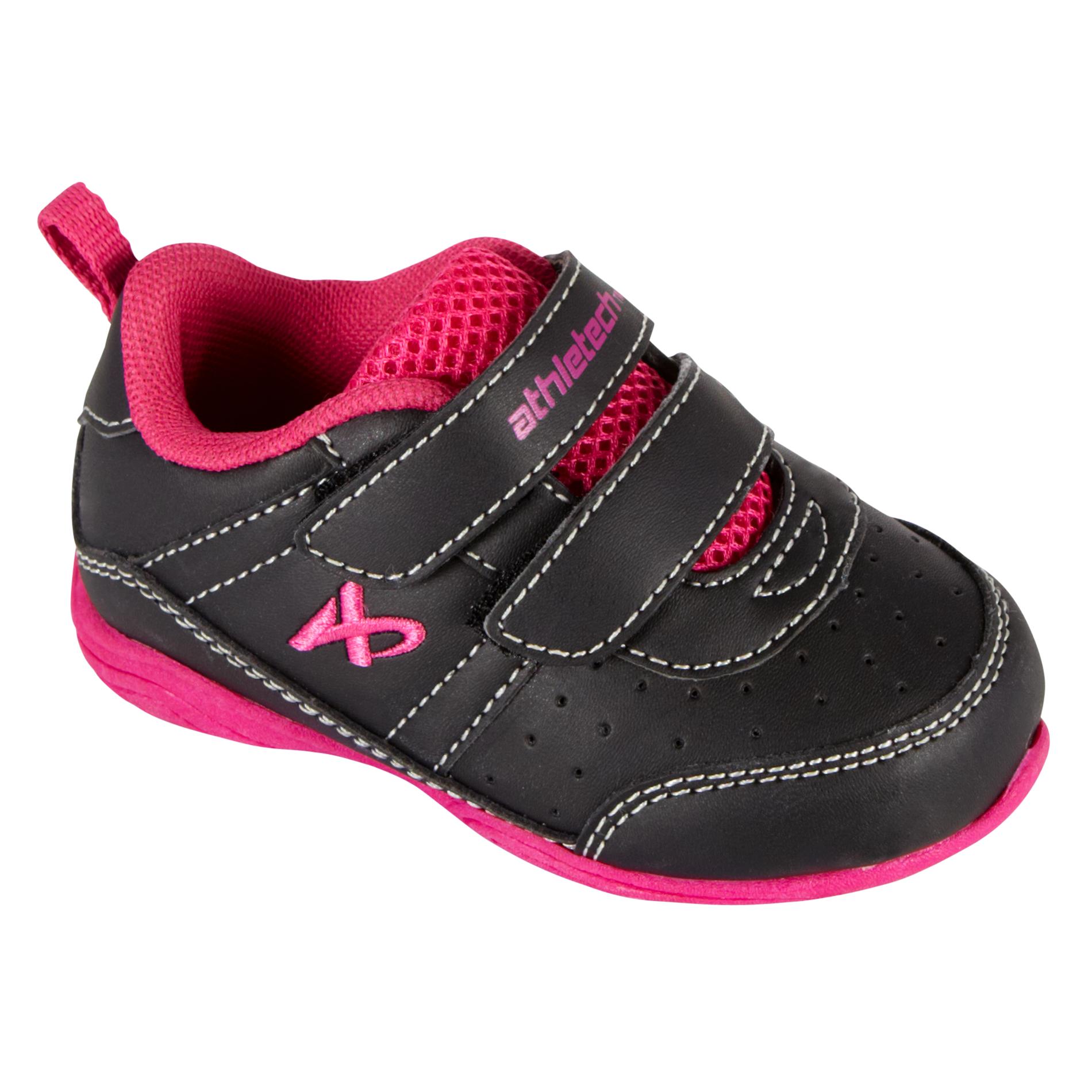 Athletech Baby Girl's Cruiser Black/Pink Athletic Shoe
