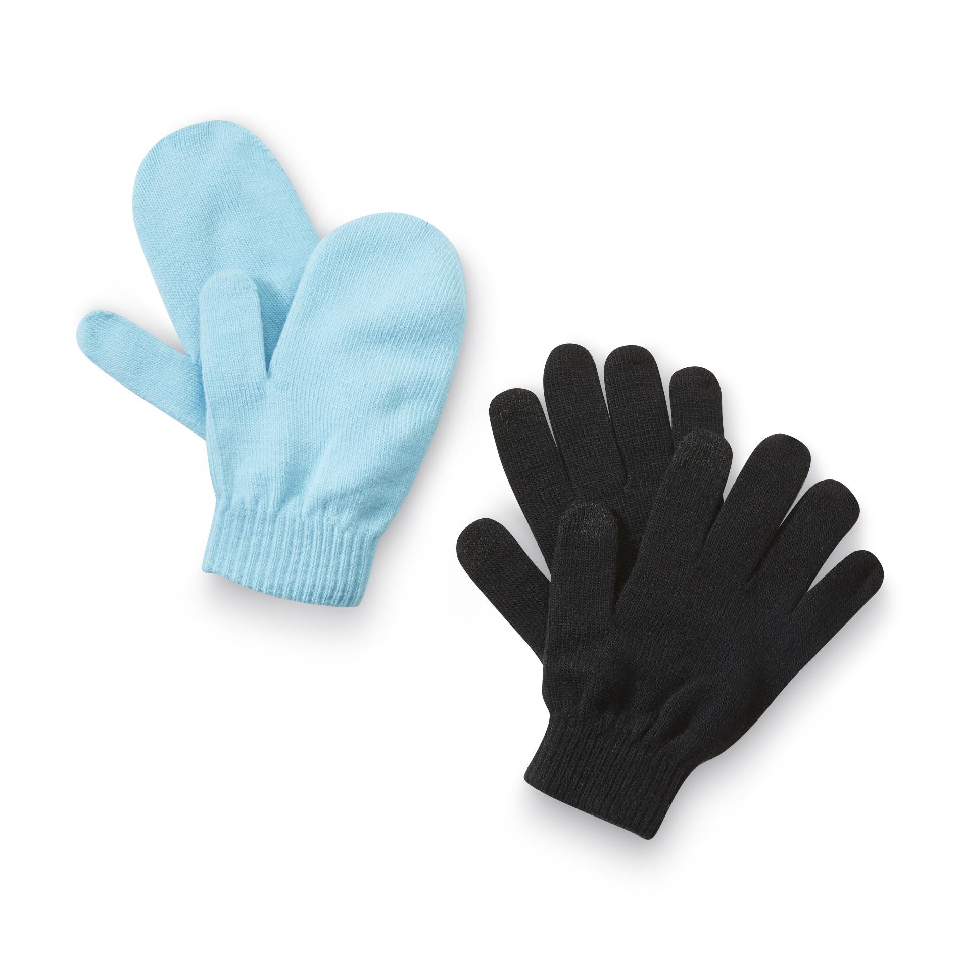Joe Boxer Junior's 2-Pairs Stretch-Knit Gloves & Mittens