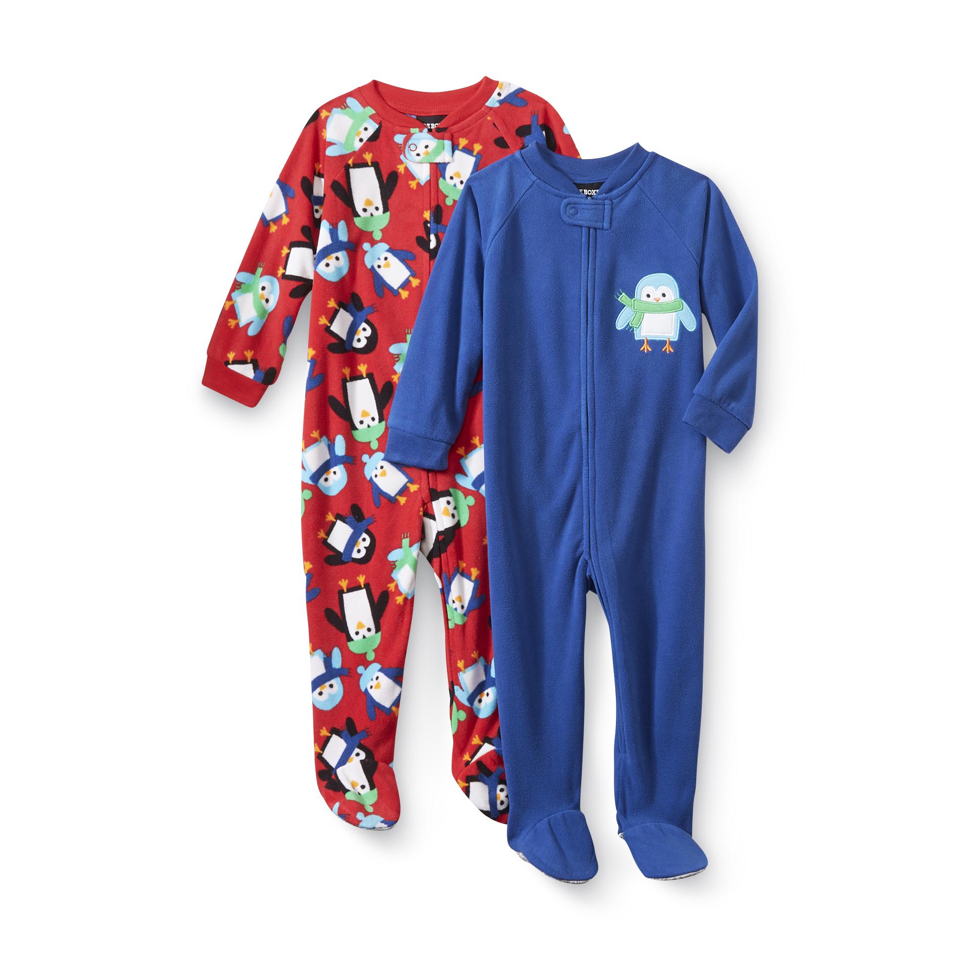 Joe Boxer Newborn  Infant & Toddler Boy's 2-Pack Fleece Sleeper Pajamas - Penguin