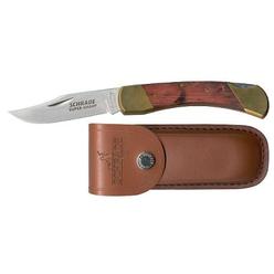 Taylor Cutlery Uncle Henry LB7 Bear Paw 8.7in High Carbon Stainless Steel Folding Knife with 3.7in Clip Point Blade and Wood Handle for