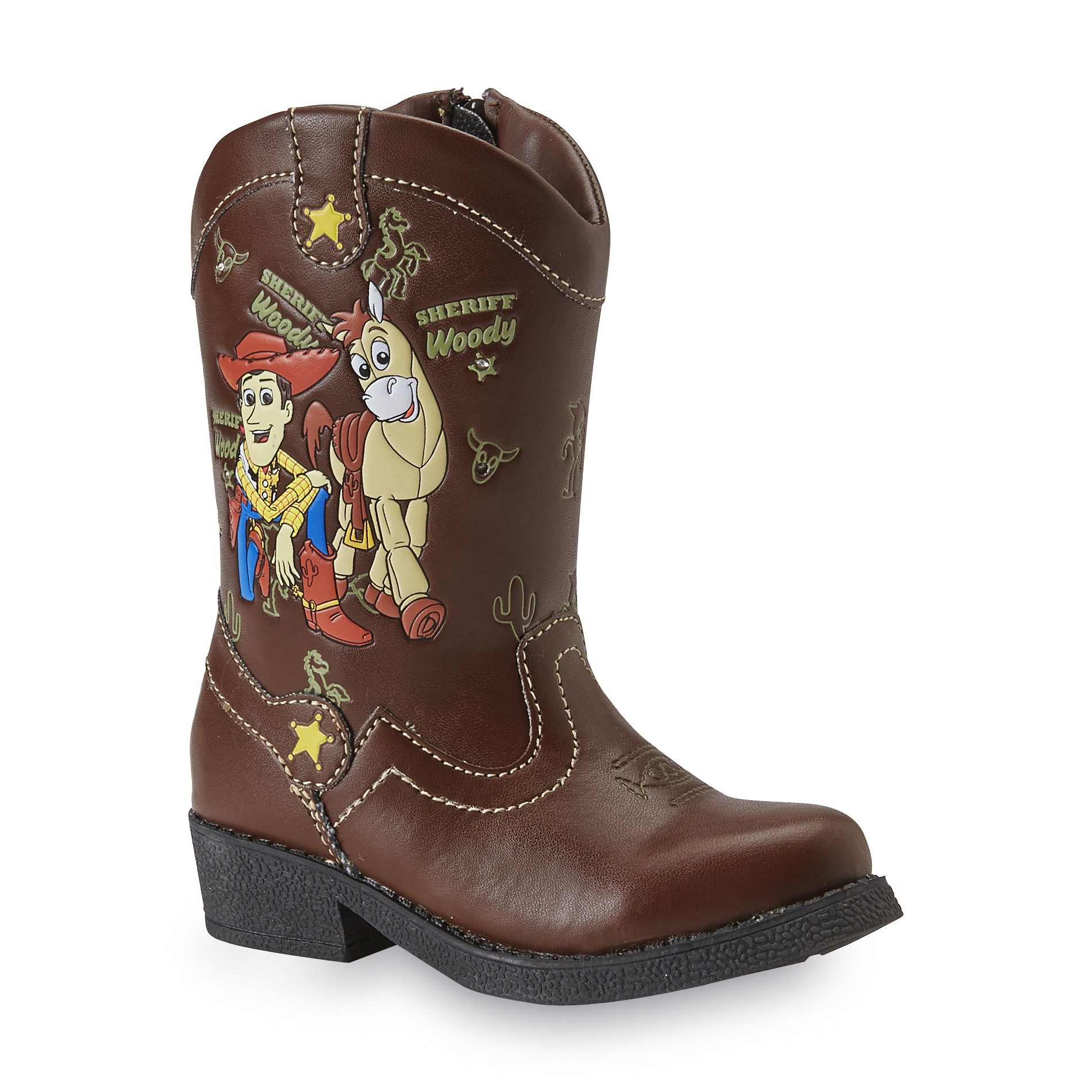 Disney Toddler Boy's  Brown Light-Up Cowboy Boot