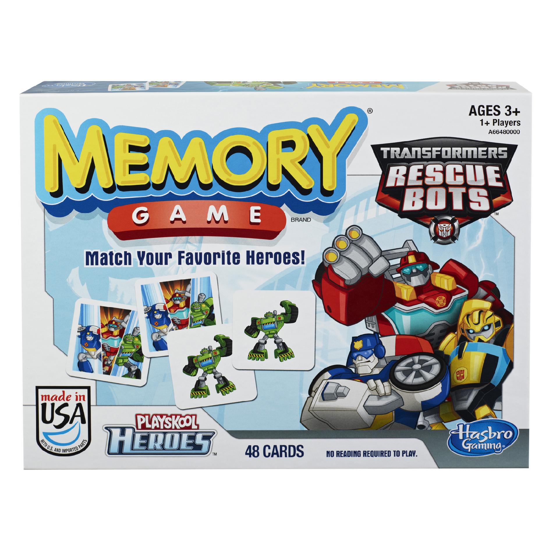 Transformers Hasbro Memory Game Rescue Bots Edition