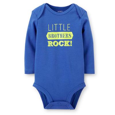 Carter's Newborn & Infant Boy's Graphic Bodysuit - Little Brothers Rock