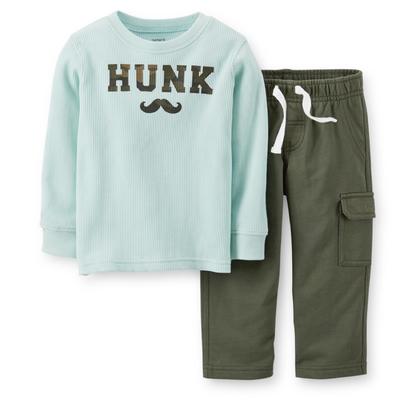Carter's Newborn & Infant Boy's Thermal Graphic Shirt & Pants - Hunk