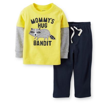 Carter's Newborn & Infant Boy's Layered-Look Graphic Shirt & Pants - Raccoon
