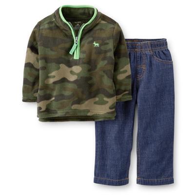 Carter's Newborn & Infant Boy's Fleece Pullover & Jeans - Camouflage