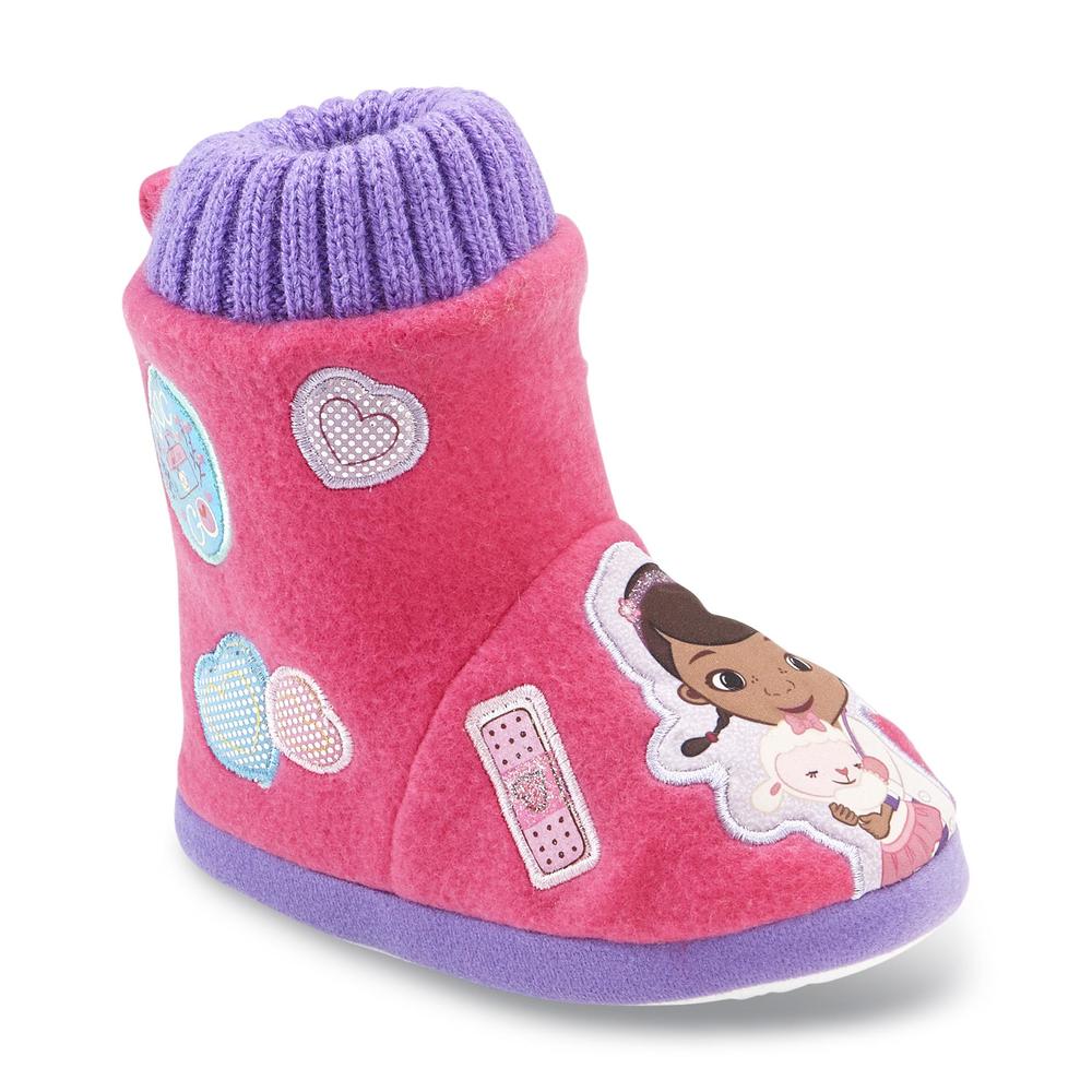 Disney Doc McStuffins Girl's Purple/Pink Bootie Slipper