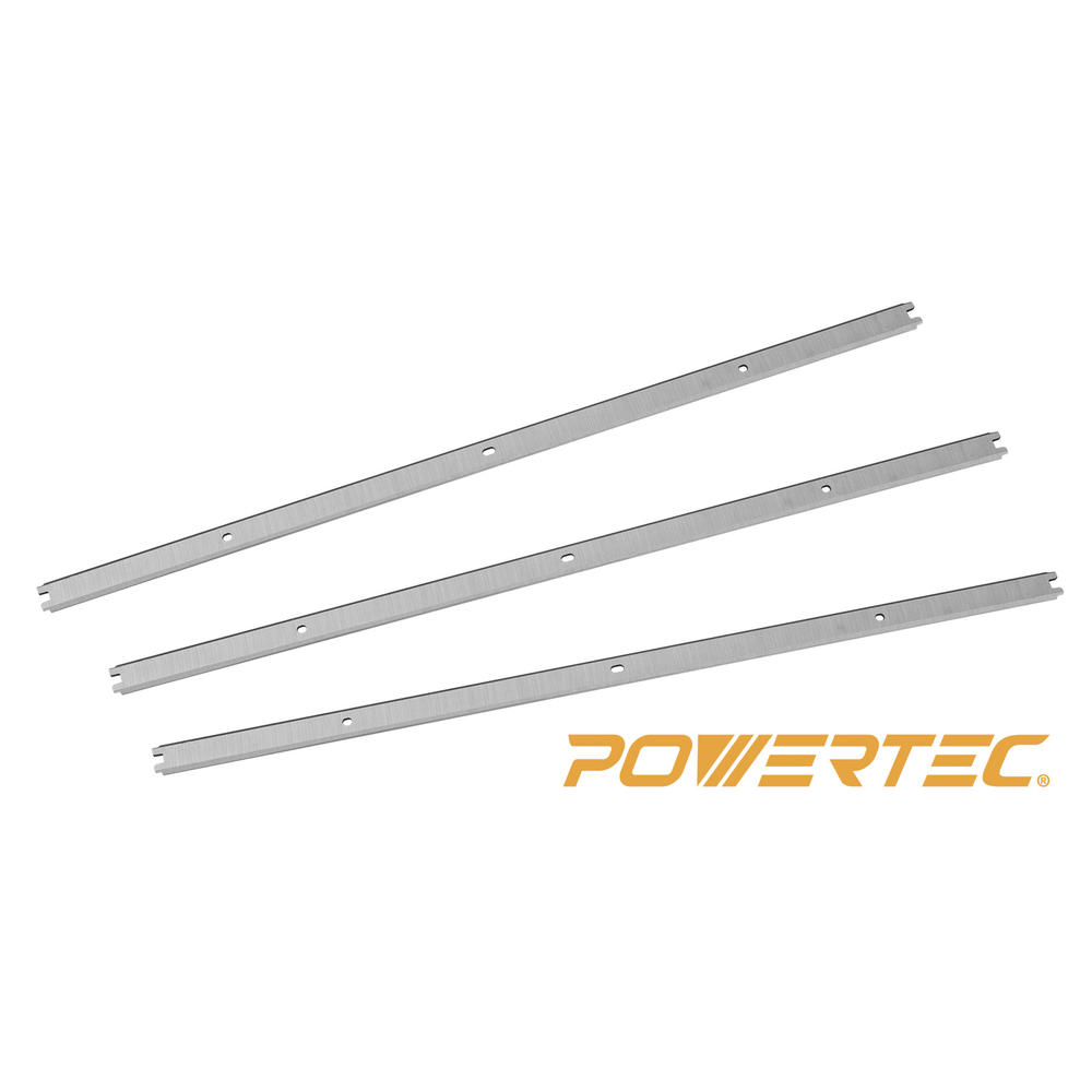 Powertec 128280 13-Inch Planer Knives for Ridgid R4330, HSS, Set of 3
